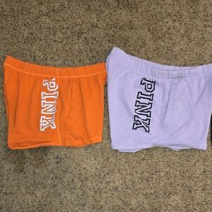 PINK Orange and Lavender Shorts Set